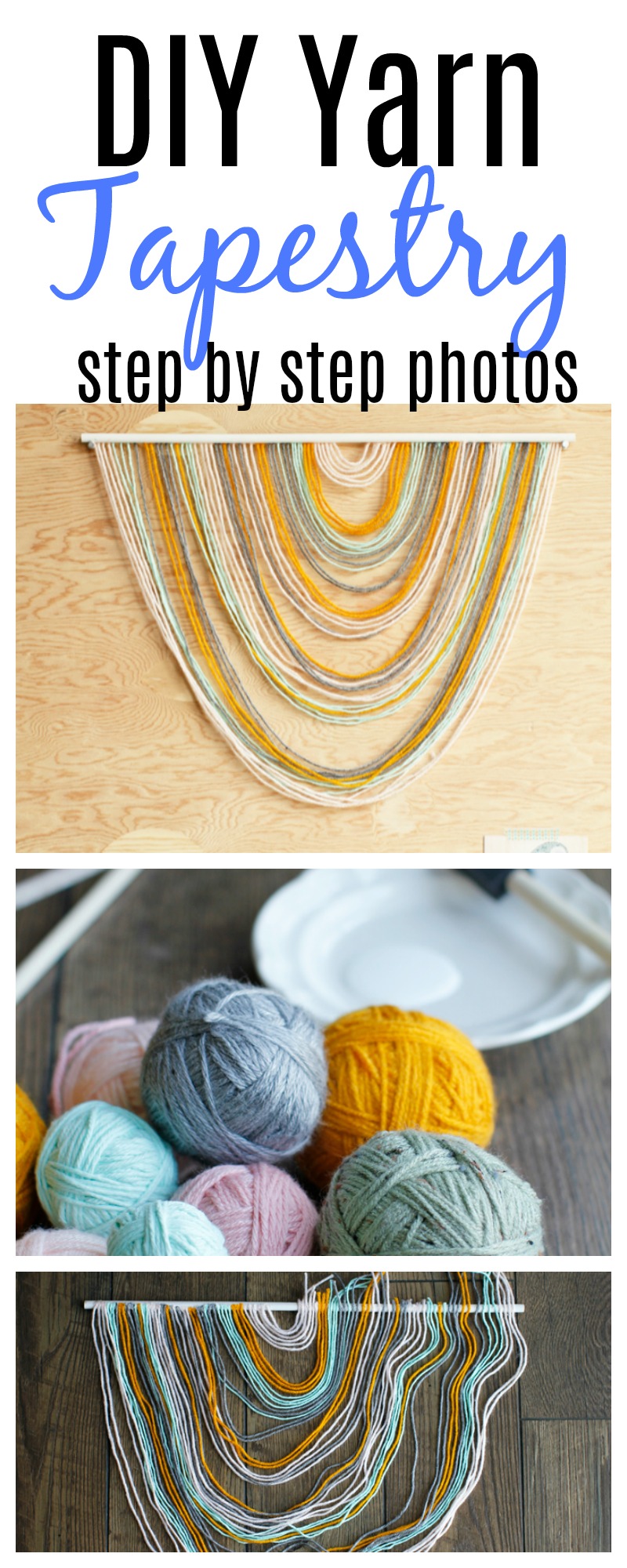 How to make your own wall tapestry using yarn