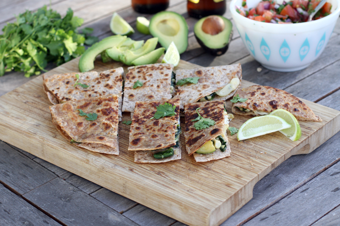 Vegetable and Goat Cheese Quesadillas