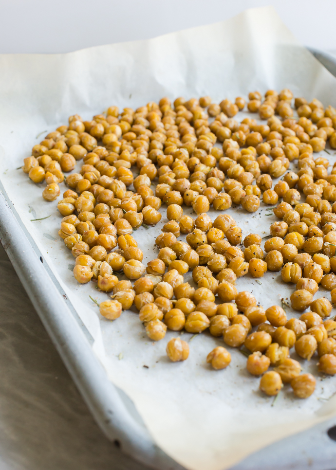 Roasted Chickpea snack with Rosemary and Sea Salt