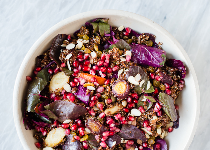 Healthy Roasted Carrot Quinoa Salad