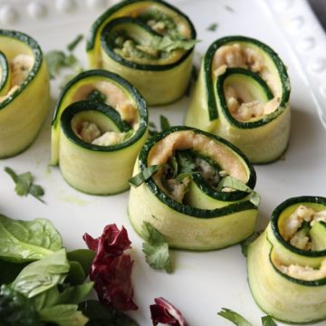 Pesto Zucchini Roll-Ups from For The Love Of
