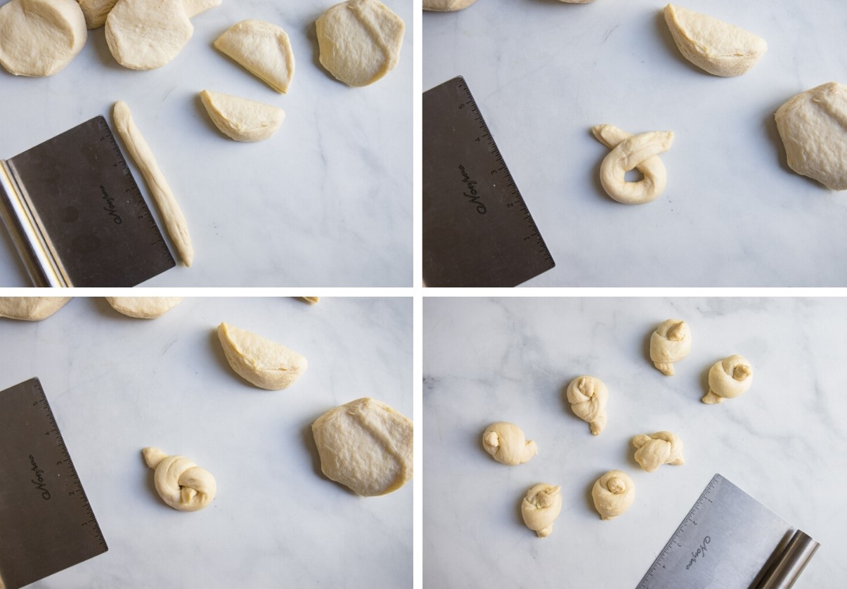 biscuit dough on marble surface