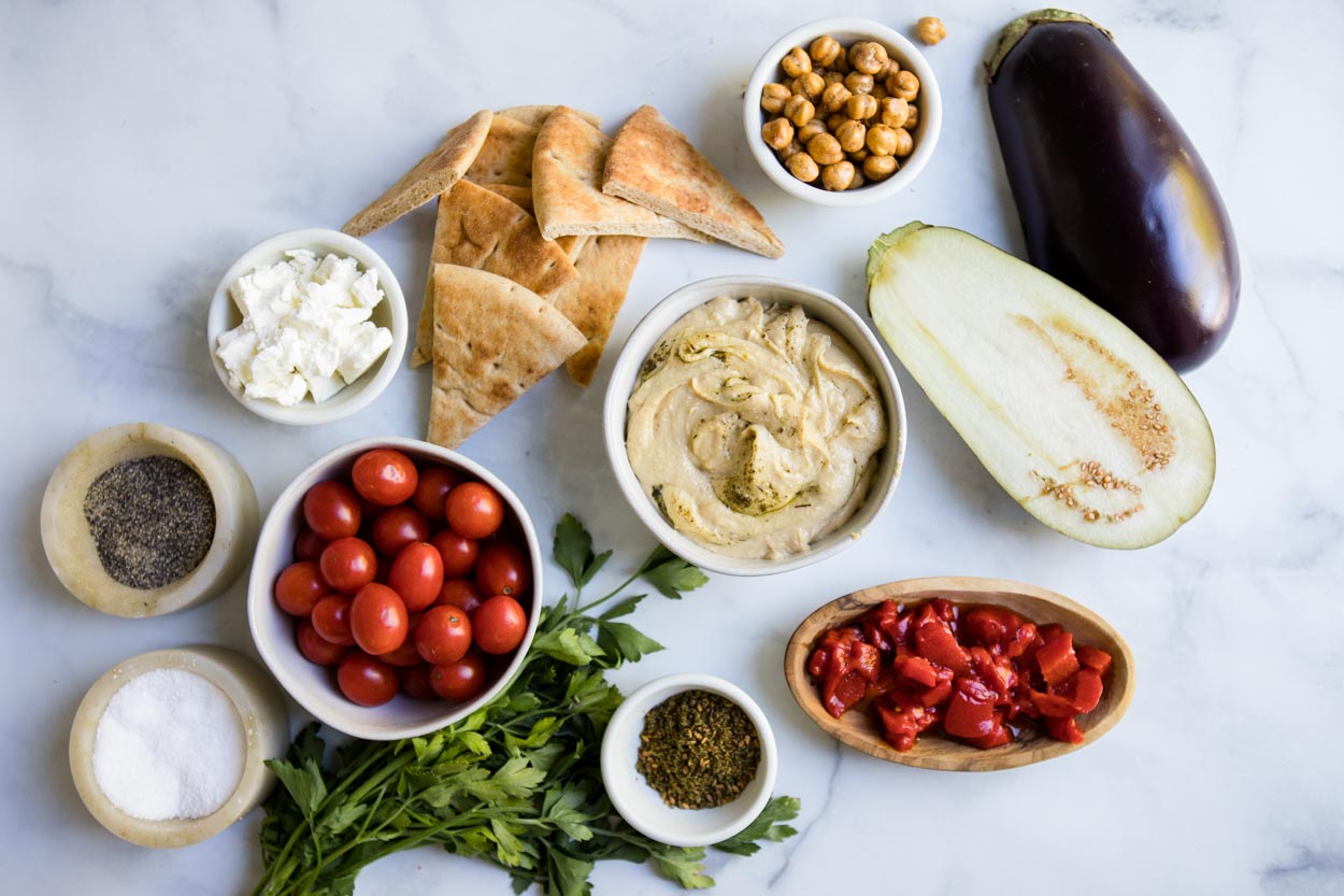 loaded hummus ingredients