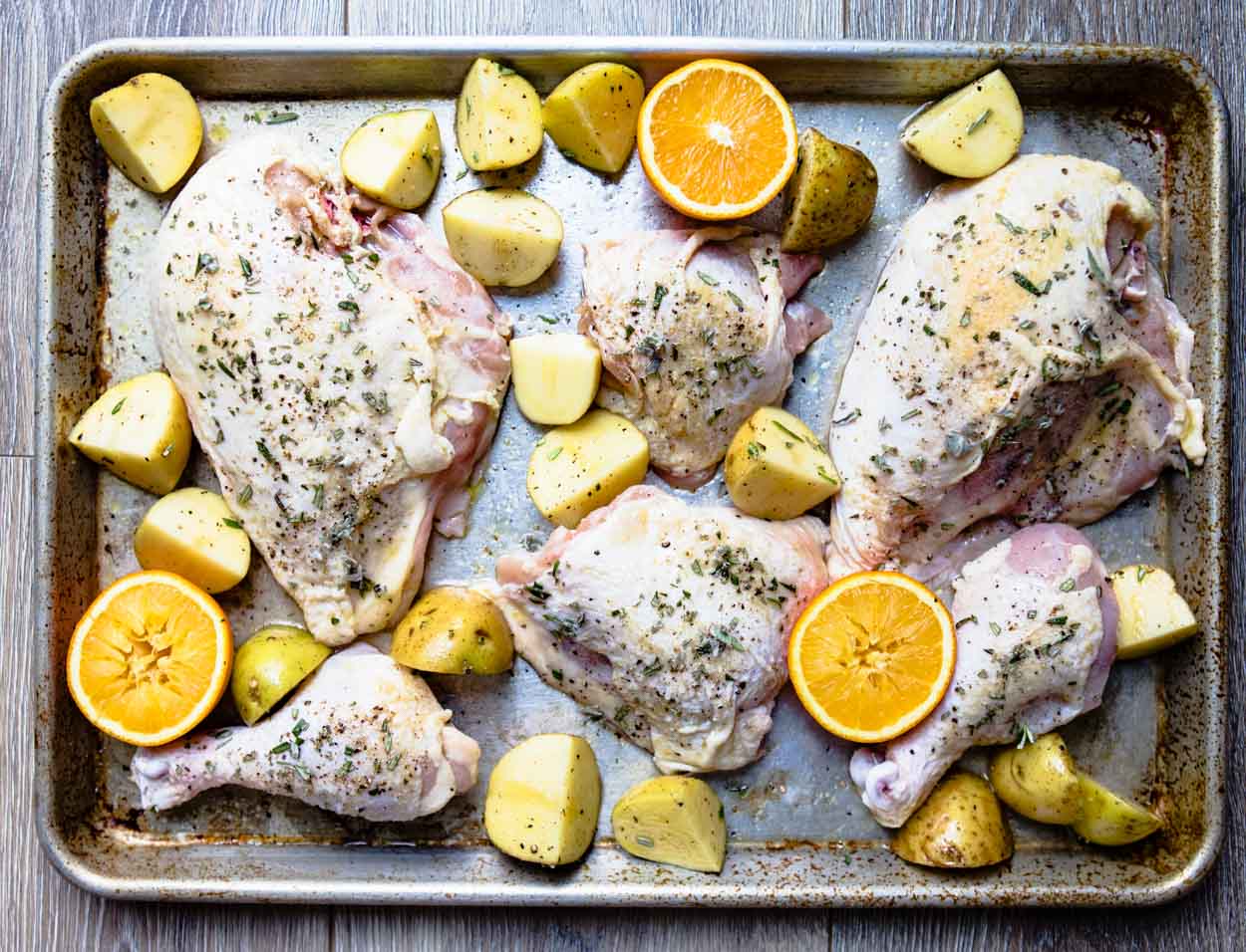 sheet pan chicken and potatoes