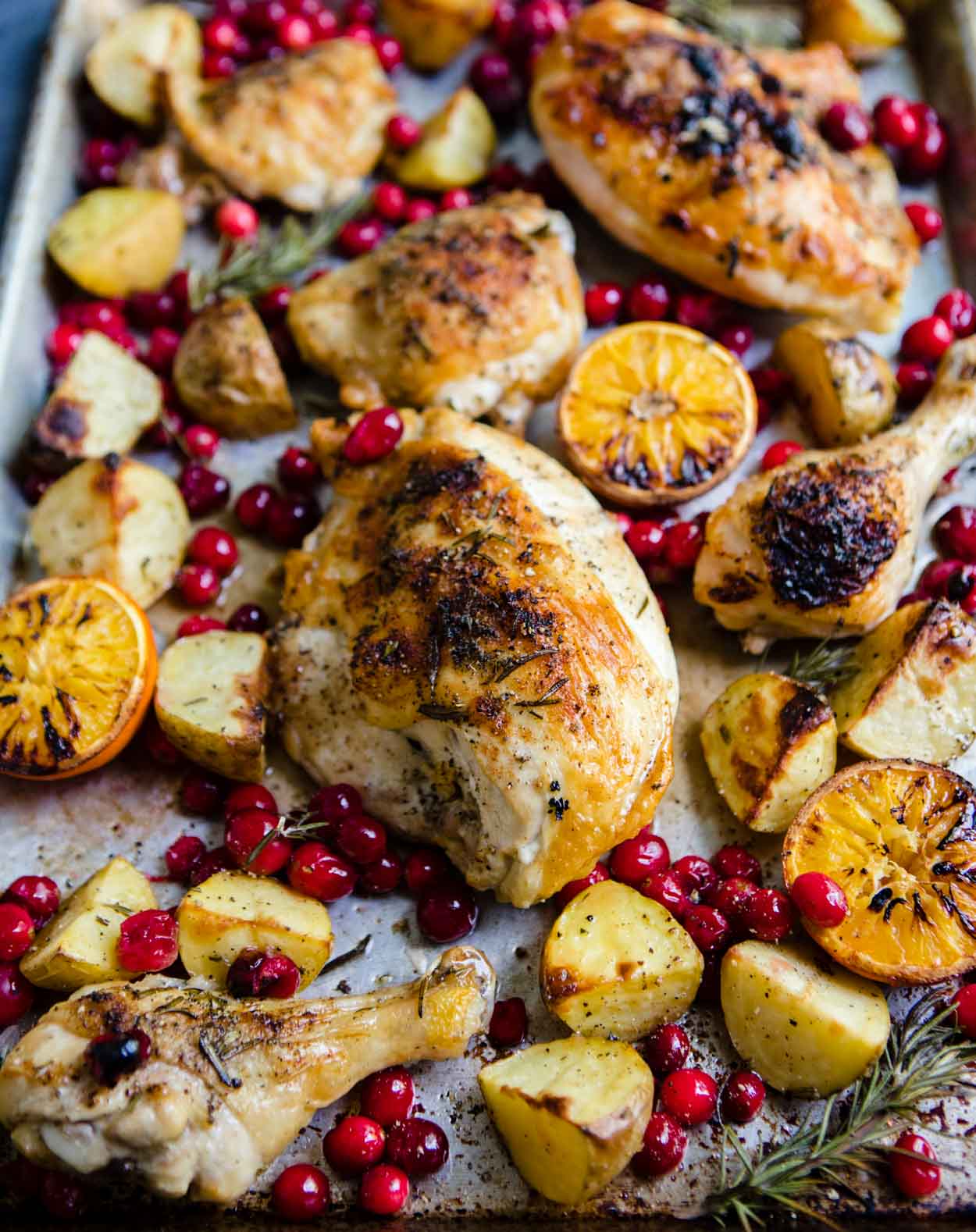 Sheet Pan Cranberry Chicken and Potatoes