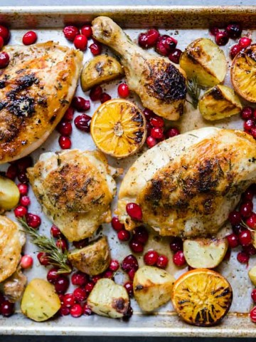 Sheet Pan Cranberry Chicken and Potatoes