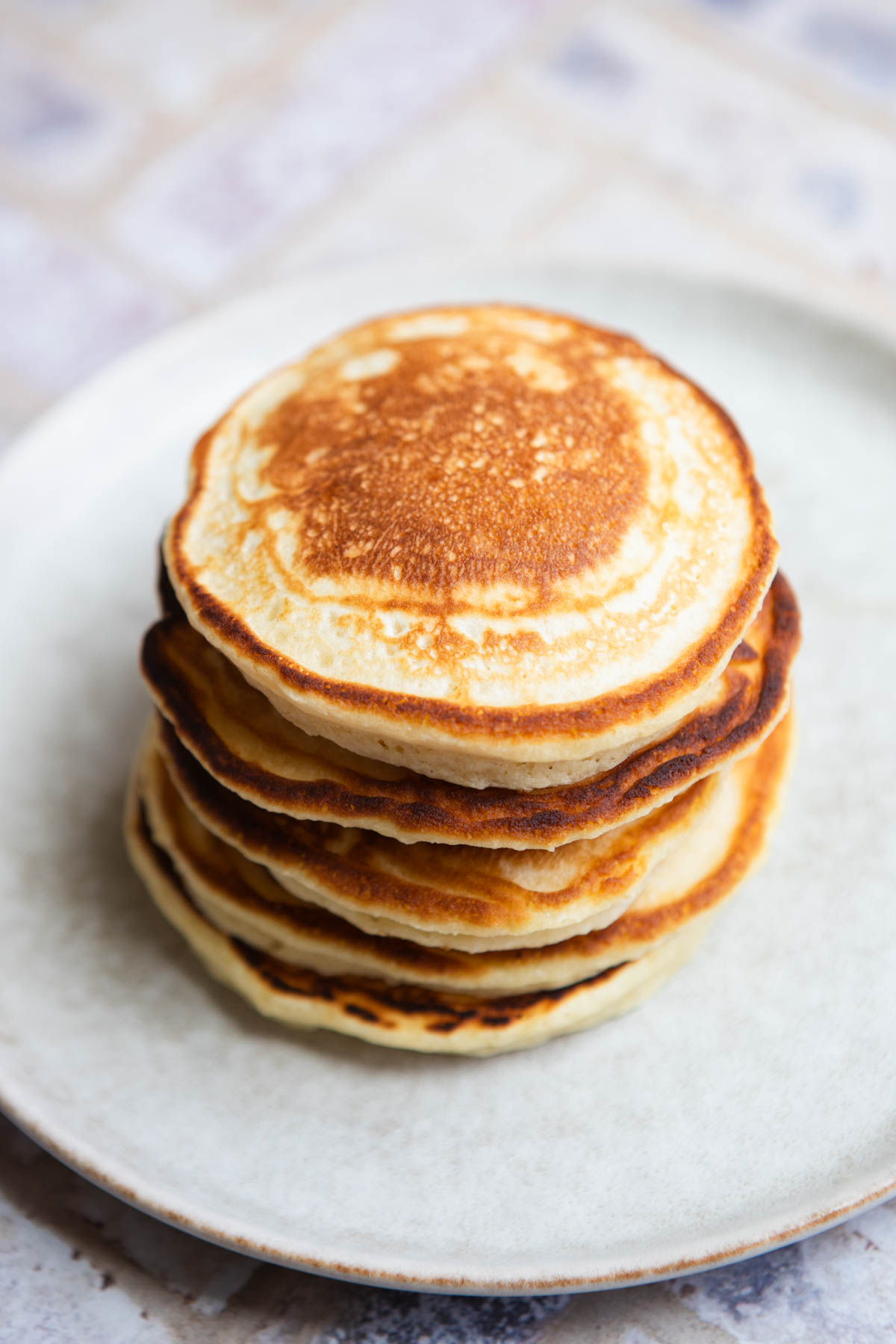 a stack of fresh baked pancakes 