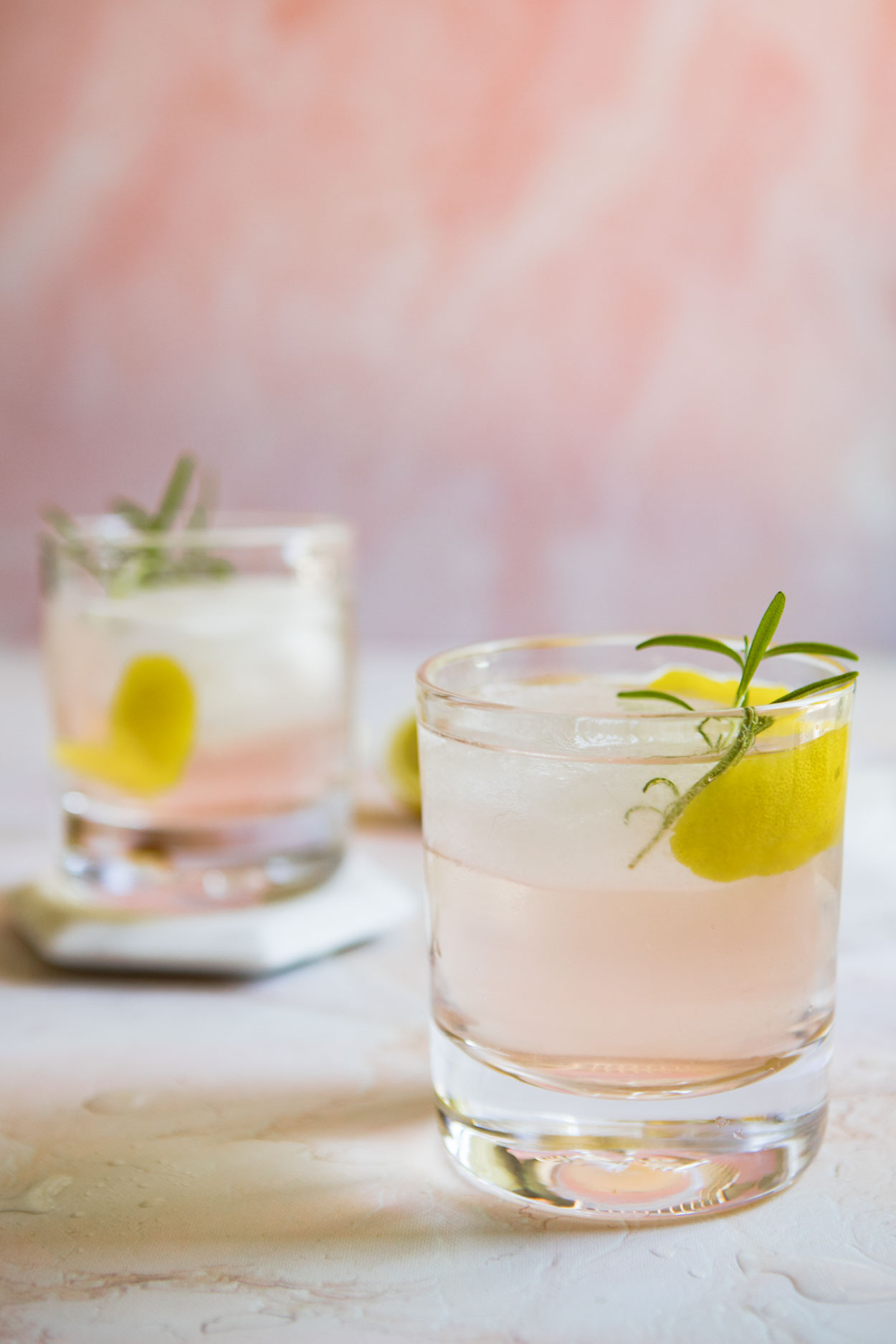 two gin grapefruit cocktails