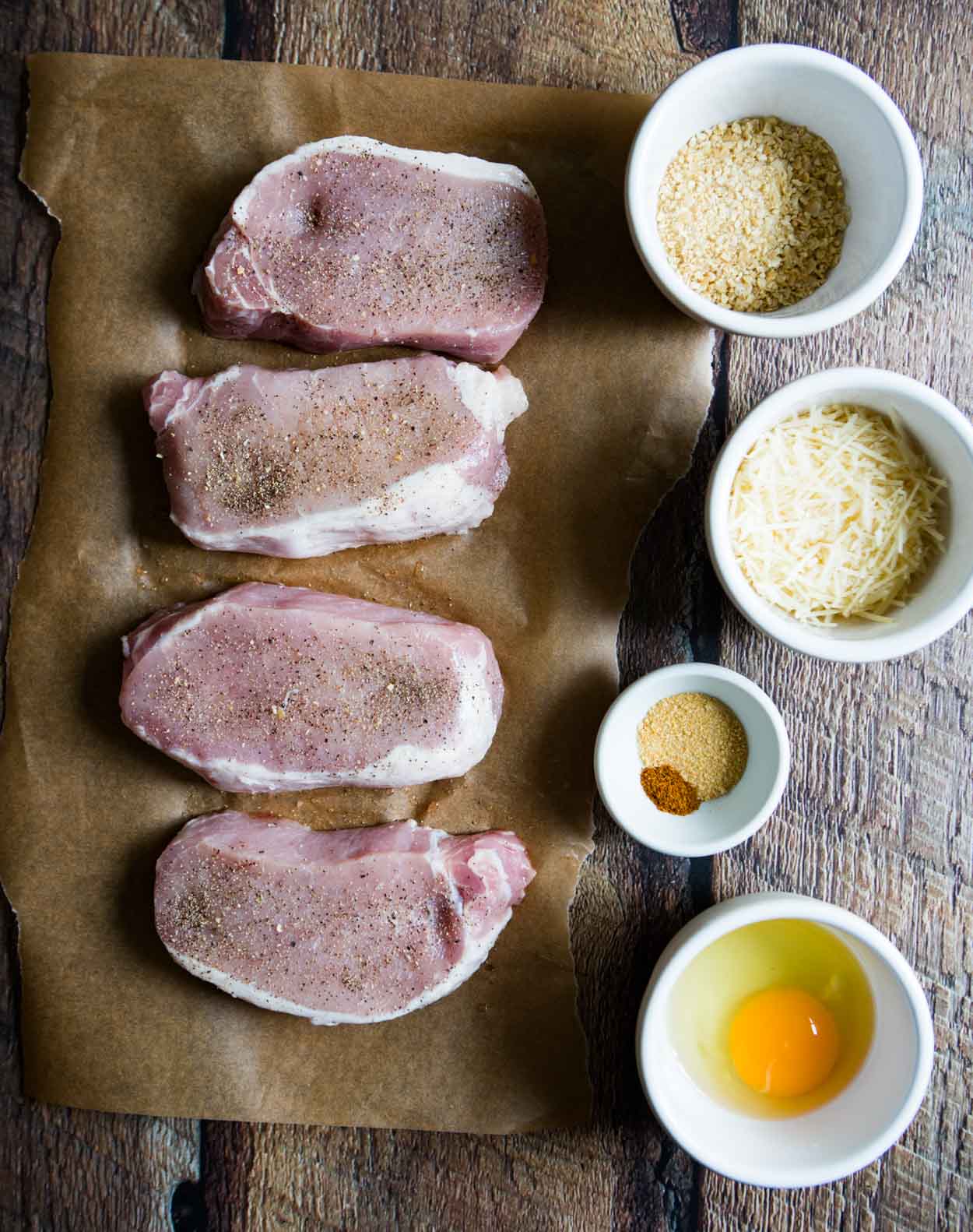 ingredients for parmesan pork chops