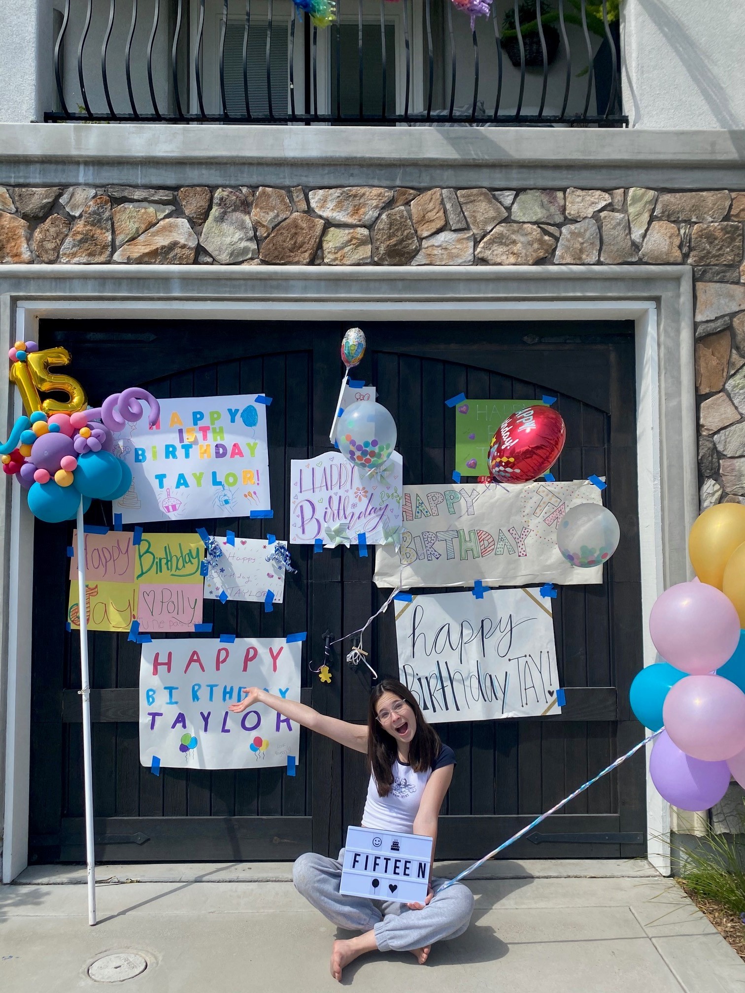 girl celebrating her 15th birthday