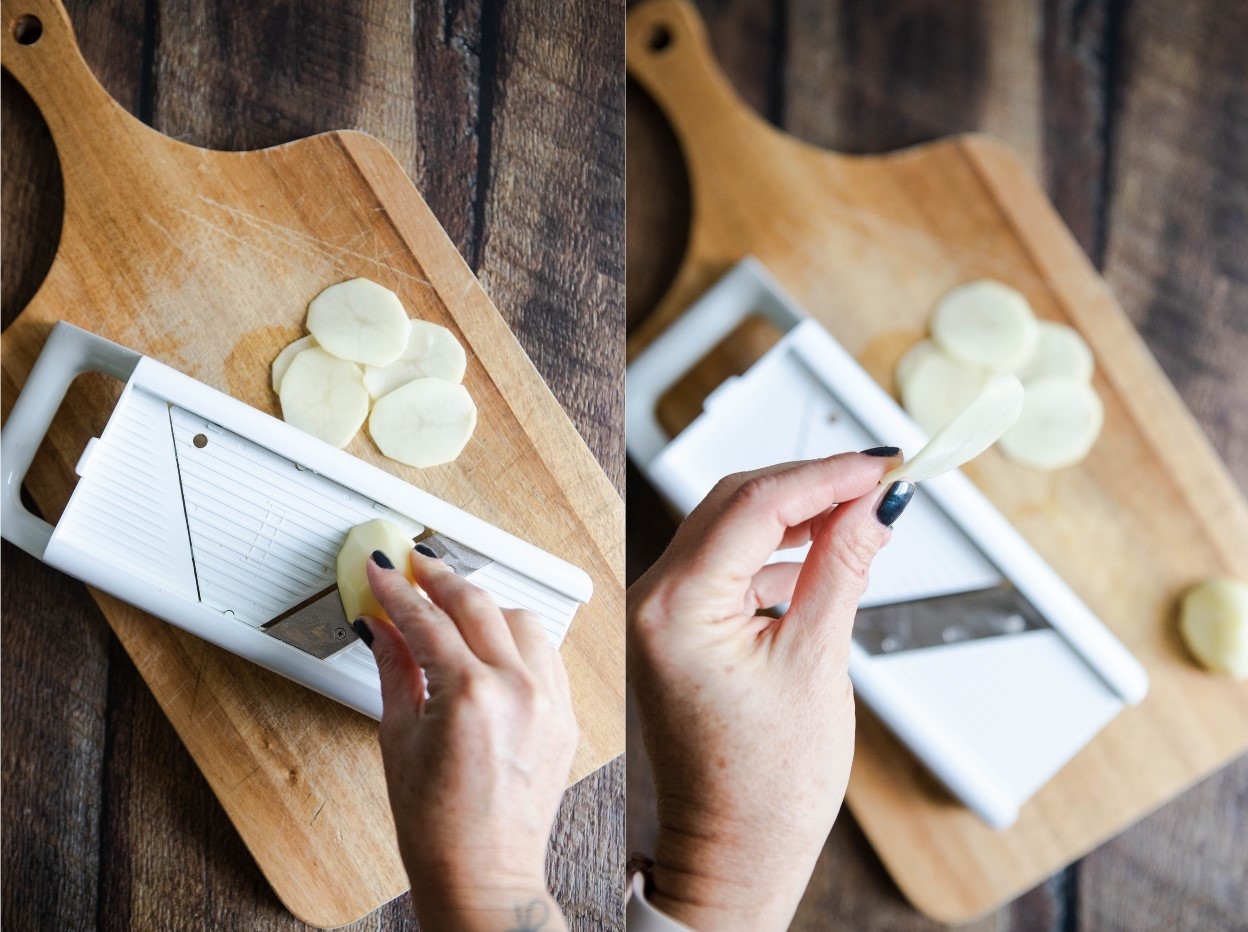 how to make potato chips in air fryer using a mandolin