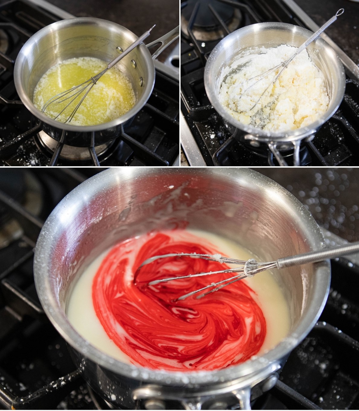 donut glaze being made in a small saucepan