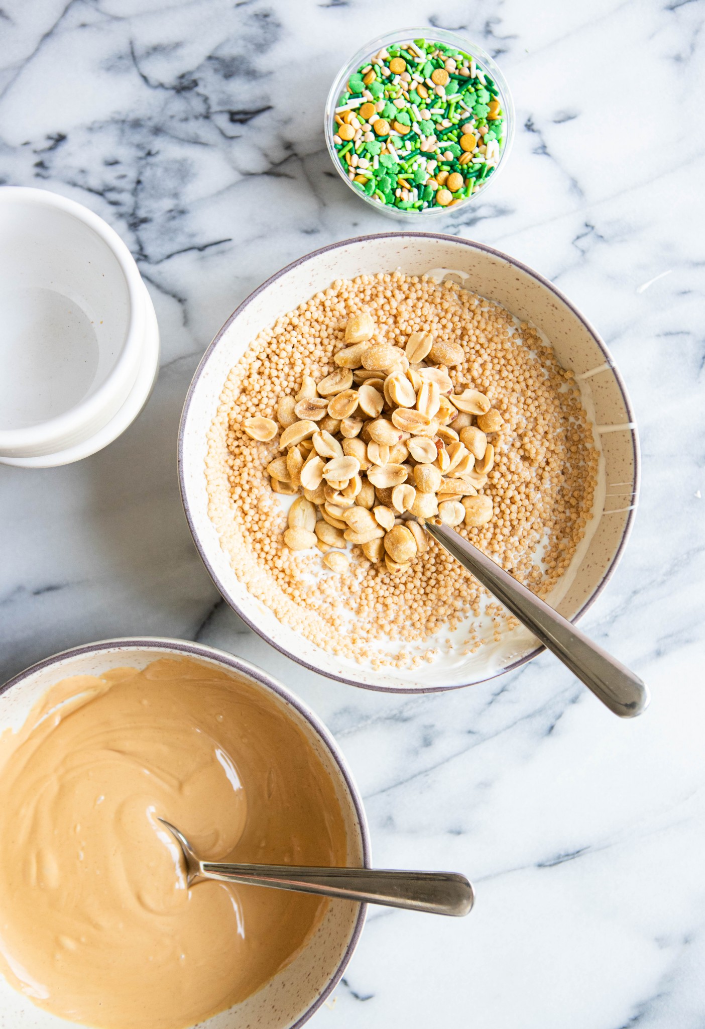 ingredients in a bowl mixed to make bark