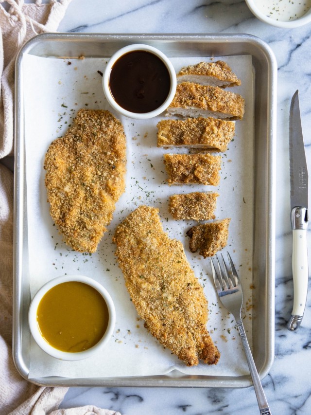 Air Fryer Breaded Chicken Cutlets