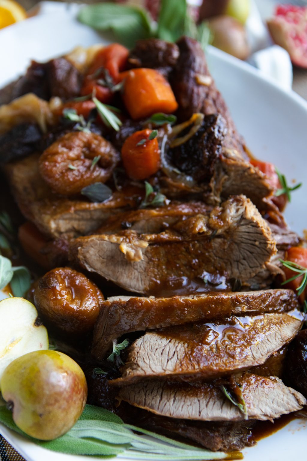 Braised Christmas Brisket Recipe with Dried Fruit