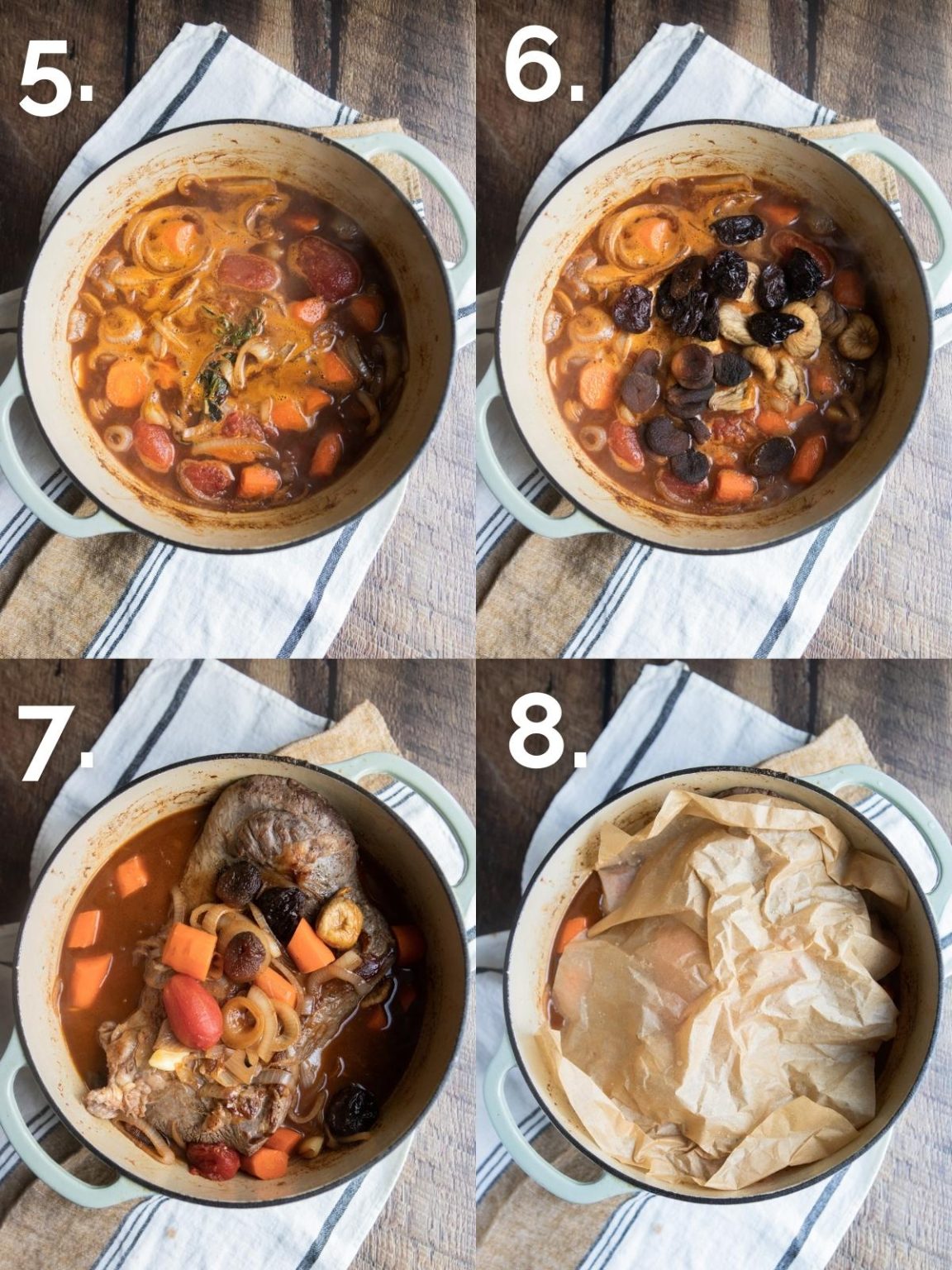 Braised Christmas Brisket Recipe with Dried Fruit