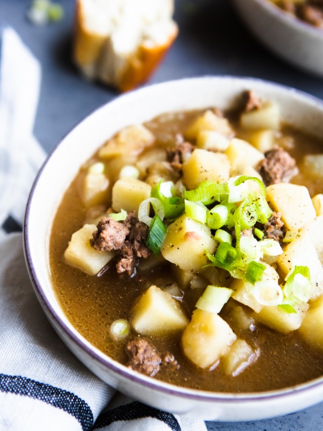 30 Minute Beef & Potato Soup