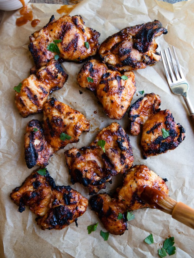 Grilled BBQ Chicken Thighs