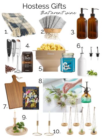 gift guide featuring hostess gifts