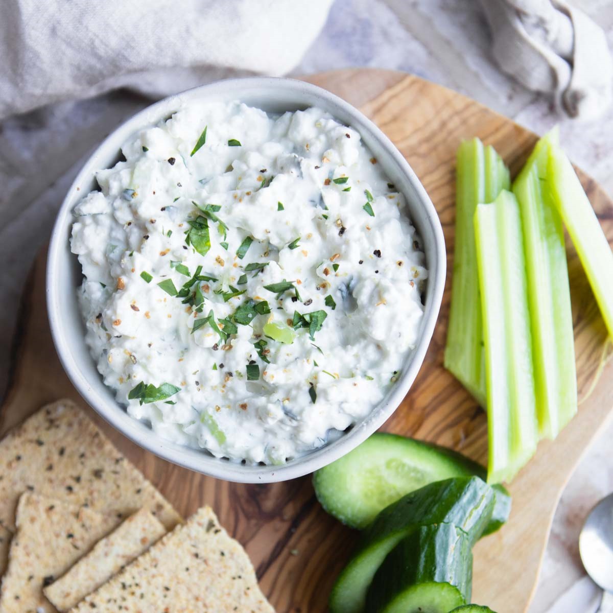 Easy High Protein Cottage Cheese Dip
