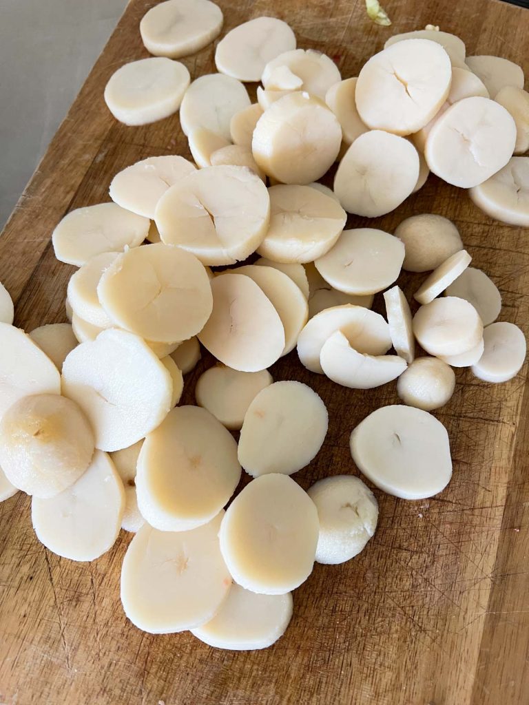 canned potatoes sliced