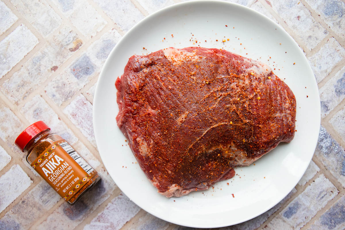 Air Fryer Flank Steak made with Simple Steak Dry Rub