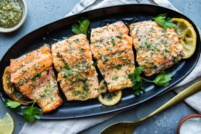 Pesto Butter Salmon Howe We Live
