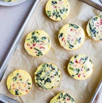 Egg White Bites Recipe (Mushroom and Spinach)