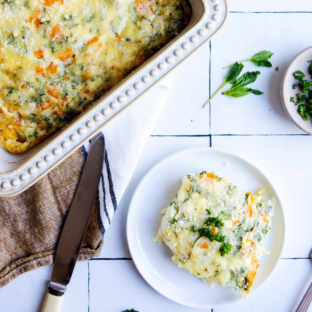 Mediterranean Cottage Cheese Egg Bake