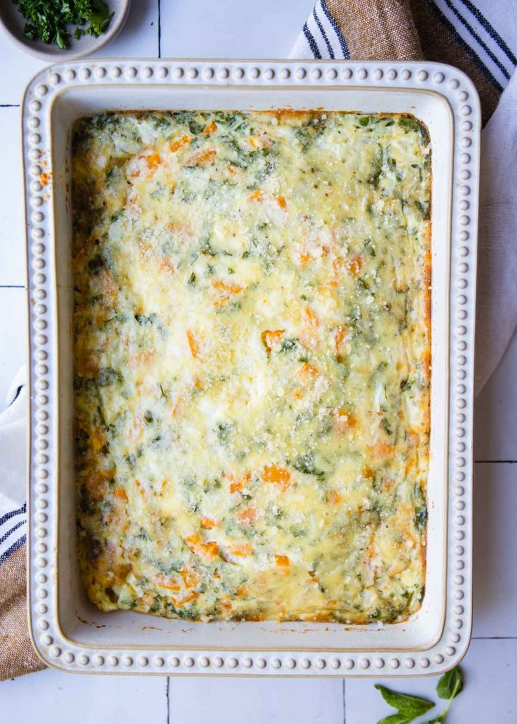 Mediterranean Cottage Cheese Egg Bake