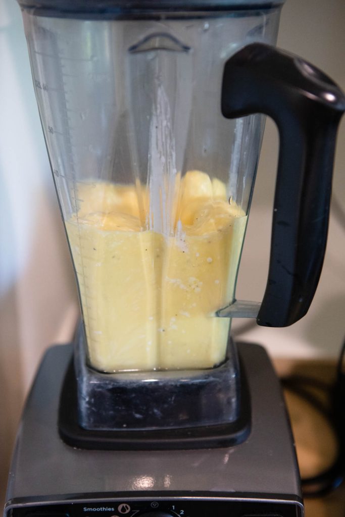 eggs and cottage cheese in a blender