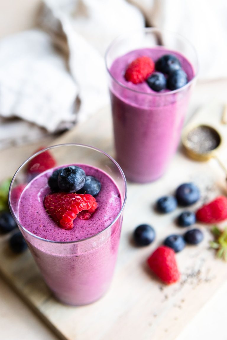 Blueberry Raspberry Smoothie high fiber blueberry-raspberry-smoothie-high-fiber