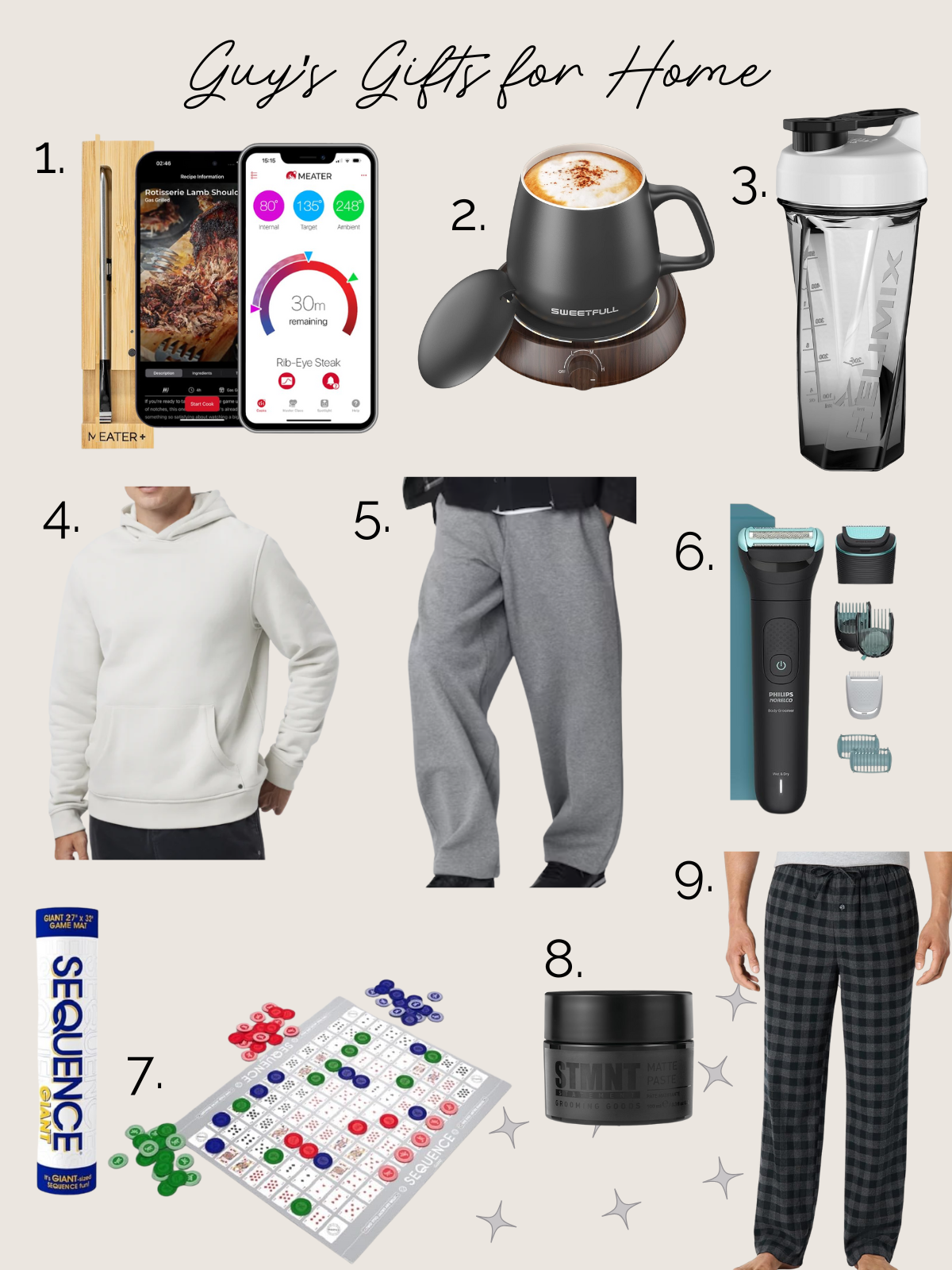 men's gift guide for home stuff