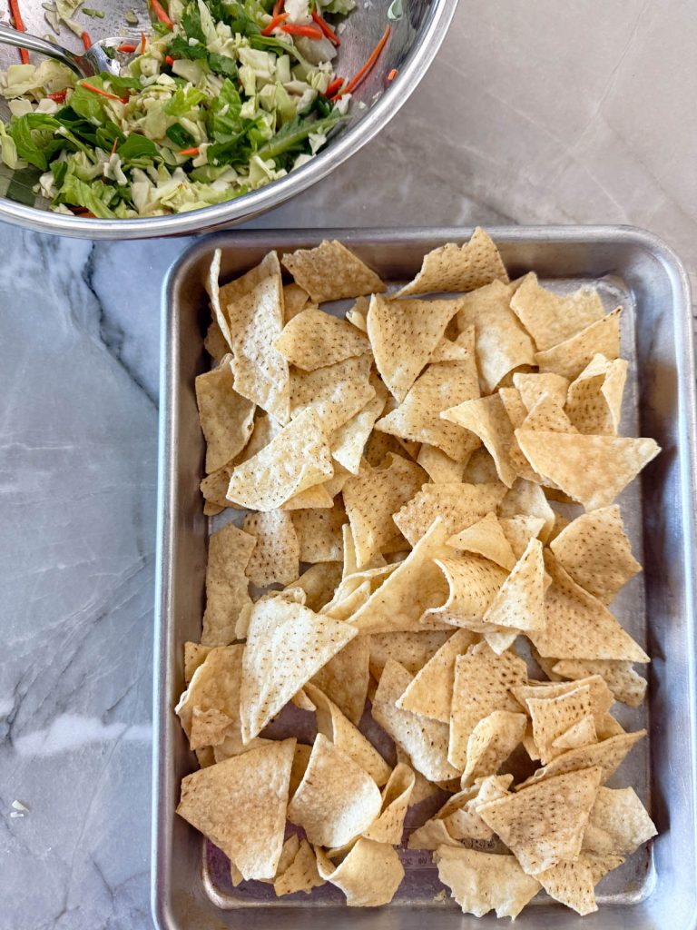 tray of tortilla chips