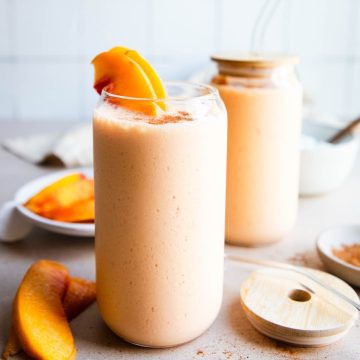 fruit smoothie made with cottage cheese