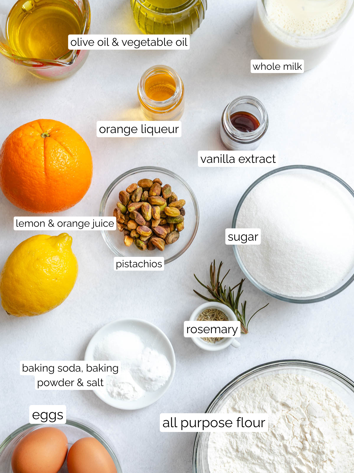 ingredients to make olive oil cake