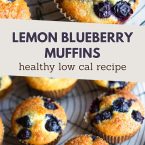 healthy lemon blueberry muffin Pinterest graphic